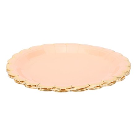 8 stk 7 tommers engangspapir runde tallerken bursdag bryllupsfest forsyninger tallerken servise rosa 8 stk 18 cm / 7 tommer