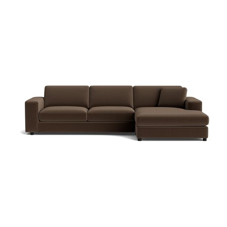 Oasis chaiselong sofa, højrevendt - Lisboa Brun - 294x151x79 - Sofa, chaiselong