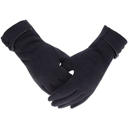 Damvantar Vinter Varma Handskar med Tjockt Foder Vindtäta Pekskärm Handskar