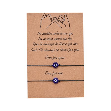 Käsityönä tehty pahansilmärannekorusarja kortilla Punainen narurannekoru Kabbalah-suoja Onnea Amuletti naisille Miehille Perhe Ystävät