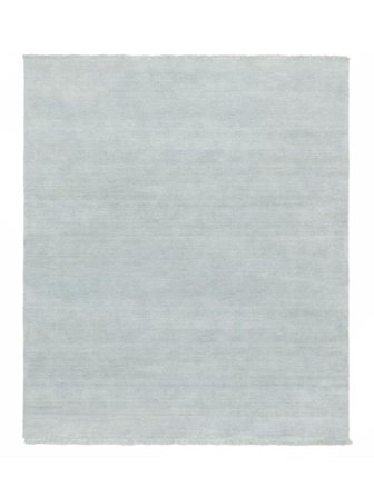 Wol Vloerkleed Handloom Fringes Vergrijsd Blauw