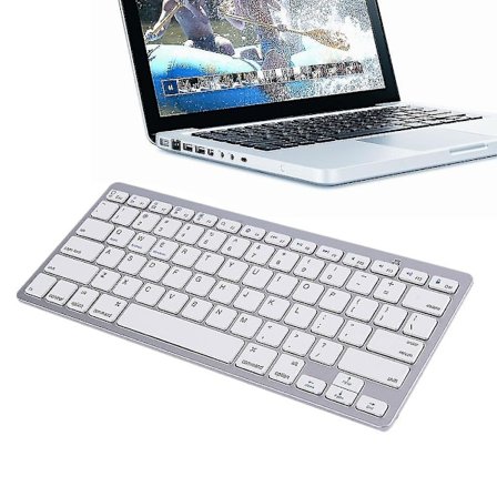 Ultra tynn trådløst Bluetooth-tastatur for flere systemer