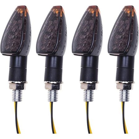 4 stk LED-blinklys for motorsykkel, 14 LED, 12 V, vanntette blinklys, universal passform for motorsykkel, scooter, ATV, cruiser, terrengkjøretøy
