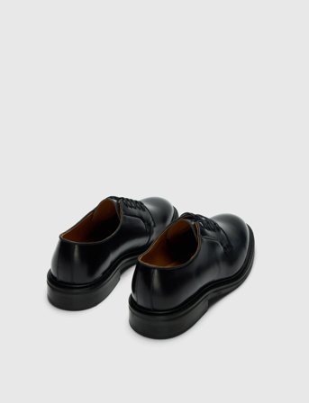 Selected Slhcarter Leather Blucher Shoe - Black - 40