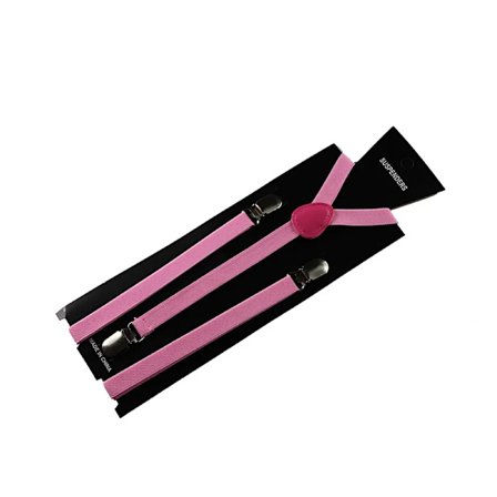 Kampanj Billigt Pris 2,5 cm Bred Elastisk Justerbar Y-formad 3 Metallklämmor Enfärgad Vuxen Hängslen