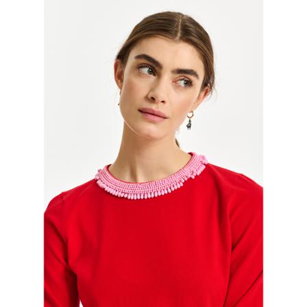 Essentiel Antwerp, Round-neck Knitwear Rood, Dames, Maat:L