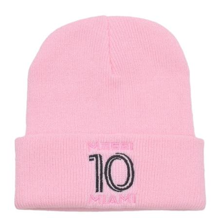 Mub- Miami Messi M ssa AW 10 Broderad Stickad M ssa Fl kt Varm Kall Keps No. 10 - Pink