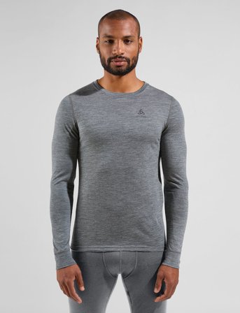 Odlo Odlo Merino 200 Bl Top Crew Neck L/S - Grey - L