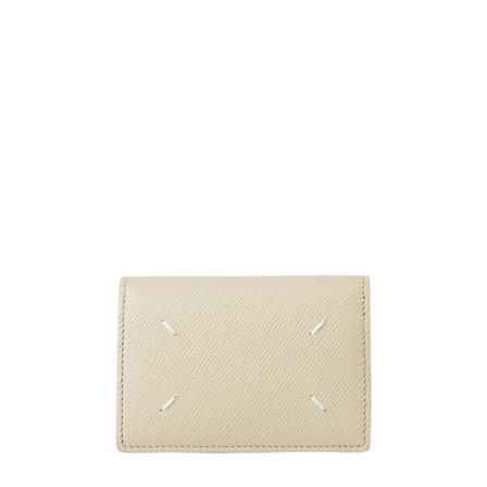 Maison Margiela, Logo Stitch Card Wallet Beżowy, Mężczyzna, Rozmiar: ONE Size