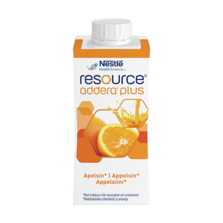 Resource Addera plus næringstilskudd, Appelsin, 200 ml