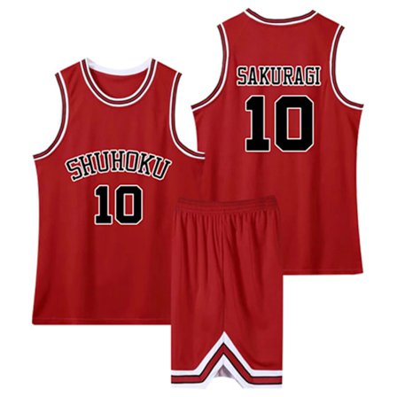 SAM DUNK cosplay Hanamichi Sakuragi -asut ja Rukawa Kaede W 4X