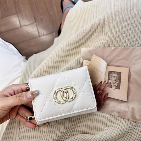 Korta plånböcker för kvinnlig VIT - on stock