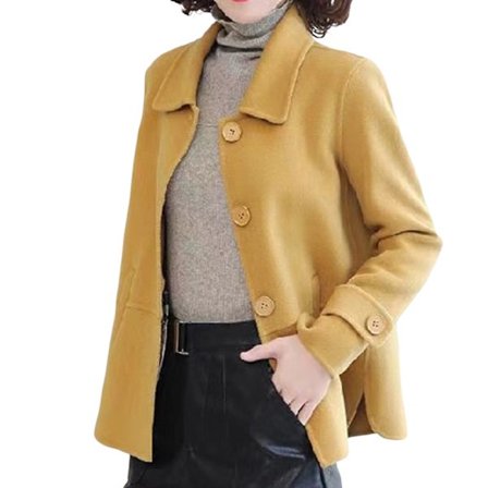 Naisten Essential Lyhyt Takki Naisten Yksirivinen Lyhyt Villakangastakki Arkikäyttöön