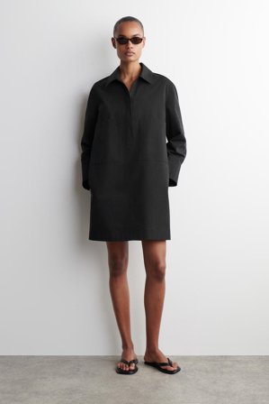 COS Frauen Utility Hemdkleid In Minilänge in Schwarz