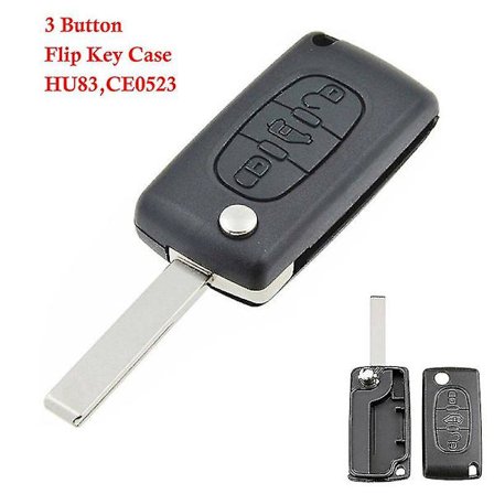 3-Knap Bilnøgle Fjernbetjeningsskal til Peugeot Expert Citroen Dispatch 2006-2016 Passer Toyota ProAce 2013 2014 2015 2016 [DB]