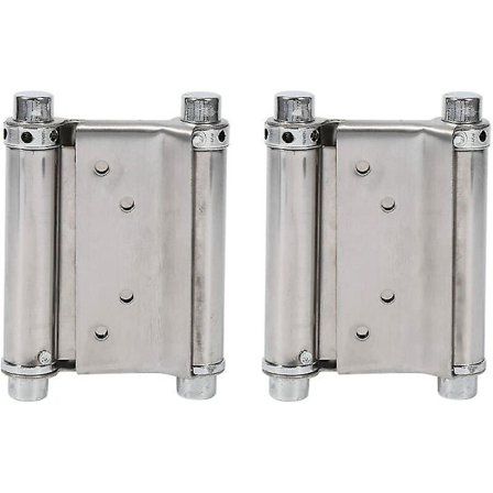 2 st rostfria dubbelverkande fjädergångjärn Saloon dörrgångjärn gångjärnssvängdörr, belastningskapacitet upp till 15 kg