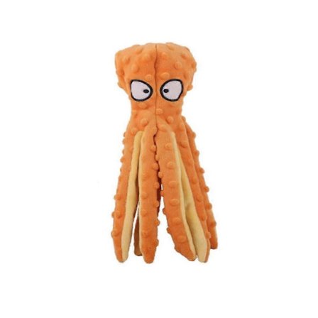 Whiskerspot blekksprut hundeleke, miljøvennlig blekksprutplysj, hundeleker uten fyll 2025