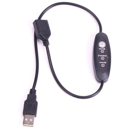 USB-lämpötilan säädin 5V-12V Lämmitin Termostaatti 3 Nopeutta Säädettävä 24W