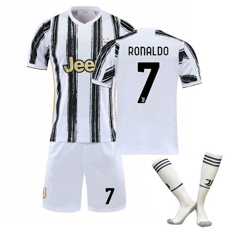 Svart og hvit fotballdraktsett for barn og voksne XS