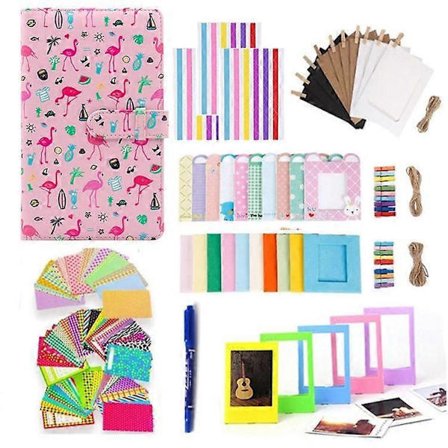 Kompatibel för FujiFilm Instax Mini 12 / 11 / 9 / 8+ / 8 10-i-1 Färgglatt Paket Kit Tillbehör Inkluderar Fotoalbum, Hängande Ramar