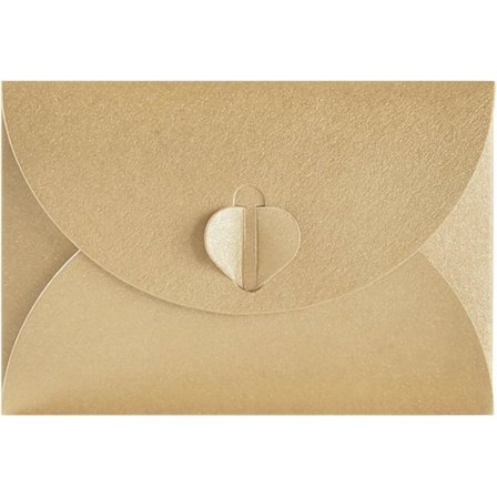 50 stk Kraftpapirkonvolutter, Postkortkonvolutt, Kreativ Retro Søt Hjerteformet Konvolutt, for Bryllup, Bursdagsfestgaver (