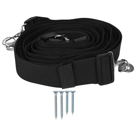 2 stk. Justerbar køretøjsmonteret fiskestangholder Fastgørelsesbælte med krog og løkke 7-hullers polyester