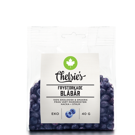 Chelsie s Organic Gourmet Prod Frystorkade Blåbär 40 g