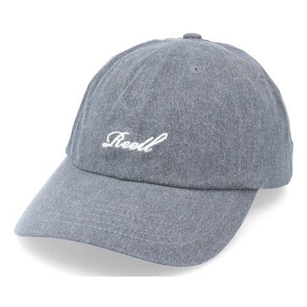 Reell - Grau unconstructed Cap - Single Script Cap Washed Charcoal Dat Cap / Unstructured @ Hatstore