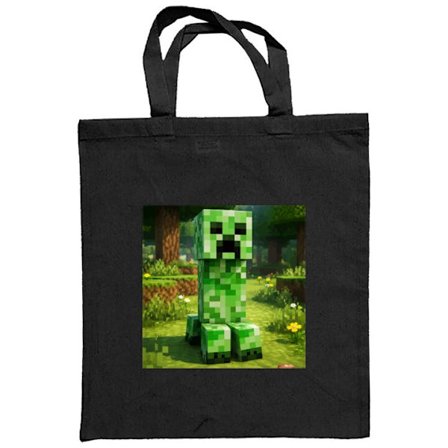 Stoffpose Blockbasert Creeper figur i grønn pikselverden, ikonisk spillillustrasjon for barnerom, spillere og mobilskall