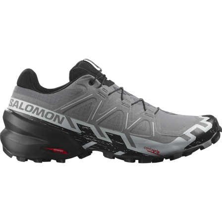 Salomon - Men's Trail Running Shoes Speedcross 6 Wide - Quiet Shade / Black - 6.5