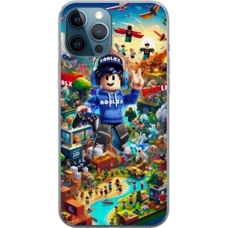Yhteensopiva Puhelinkuori Apple Apple iPhone 12 Pro Suuri yksityiskohtainen Roblox-maailma täynnä hahmoja, seikkailuja ja värikkäitä ympäristöj