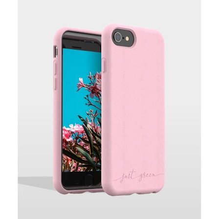 Coque - Just Green - Baby Pink - Biodegraderbar - Mjuk - iPhone 6/7/8/SE20