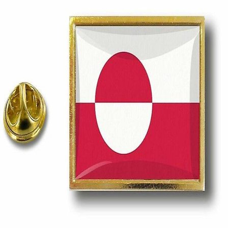 Pins Pin Badge Metallmerke Med Sommerfuglklemme Grønlands flagg