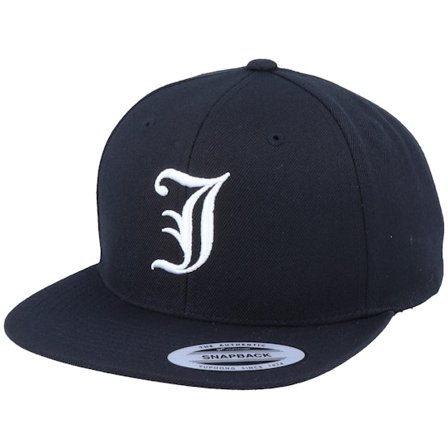 Iconic - Svart snapback Caps - J Letter 3D Black Snapback @ Hatstore