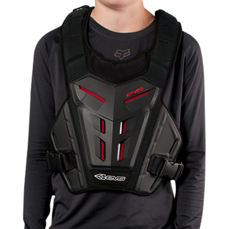 EVS Revolution 4 Junior Chest Protector Black/Red Onesize