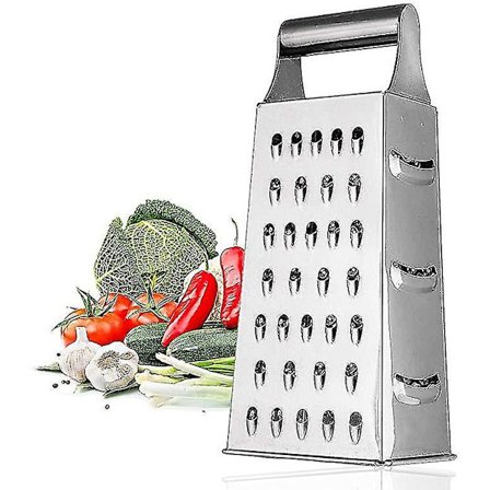 Juustoraaste & Raastin Ruostumaton Teräs 4-puolinen Monikäyttöinen