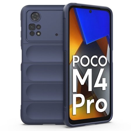 Pehmeä kahva muotoiltu kuori Xiaomi Poco M4 Pro - Tummansininen