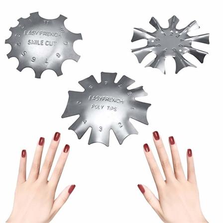 IC 3 stk Franske Neglemaler Akryl Neglekant Skærere Rustfrit