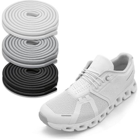 3 Par Elastiska Skosnören för ON Cloud 5 Löparskor, Stretchig Bungee Tunn