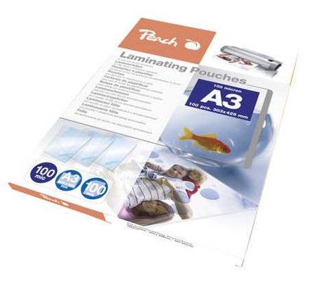 PEACH Lamnierfolie 100mic DINA3 100 Stk.