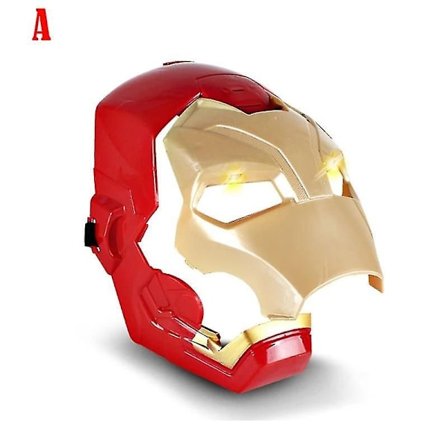 Marvel Avengers 4 Iron Man Captain America Maske Lys Lyd Hjelm Åben Maske Til Børn Halloween