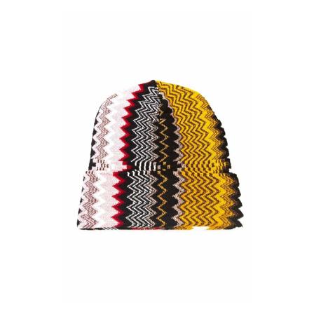 Missoni Missoni Multicolor Wool Hat Mi1598187 gul, Dam Hattar, Dam, Storlek: ONE SIZE