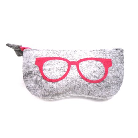2 stk. Rød Brille Etui Boks, Blød Brille Etui Pen Pung, Po