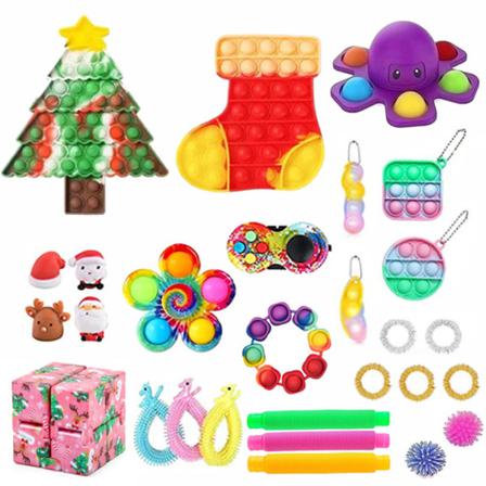 28st Fidget Toys Pack Sensorisk Pop It Party Present Xmas Gift
