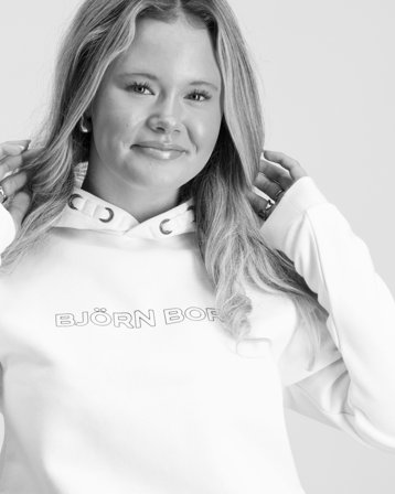 Björn Borg BORG ESSENTIAL 3 HOODIE Wit Hoodies Meisjes - Kids Brand Store