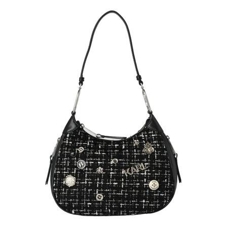 Karl Lagerfeld, K/Pins Boucle Md Sb Zwart, Dames, Maat:ONE Size