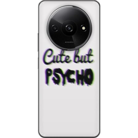 Kompatibel Mobilcover til Xiaomi Redmi A3 Rainbow-farvet legetøjsfigur med et glad ansigt og farverige cirkler i en legesyg studieillustration