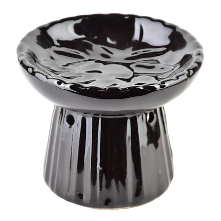 Elegantisk svart keramik aromaterapi kominek 11x8x8,5 cm