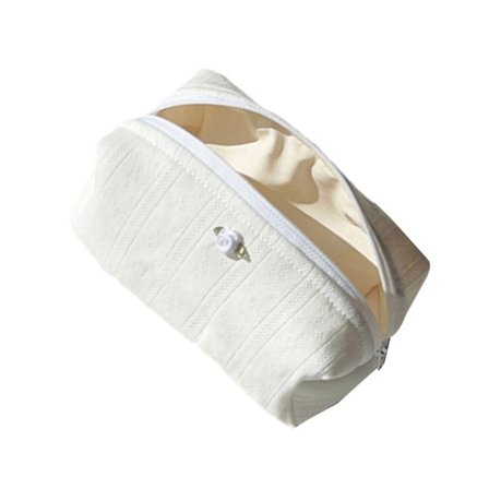 Romslig kosmetikkorganisator i bomull med søtt blomstertrykk sminkevesker