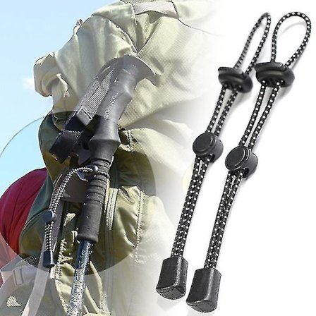 Bergsklättring Ryggsäck Extern Klättring Pol Spänne Fast Elastisk Rep Ryggsäck Fästelement Svart 8st)